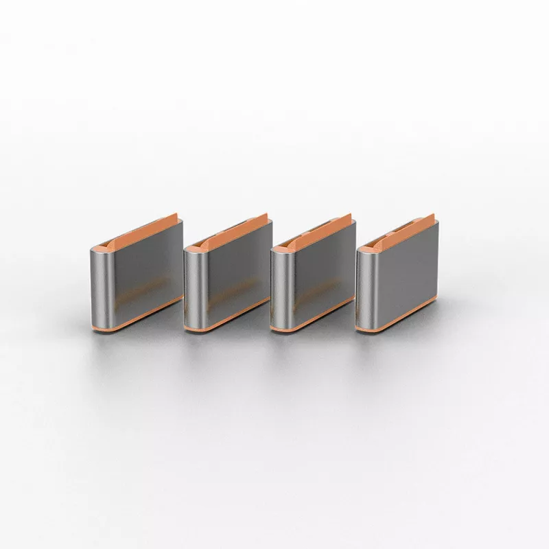 Set blocca porte USB-C Lindy, 4 pz., arancione