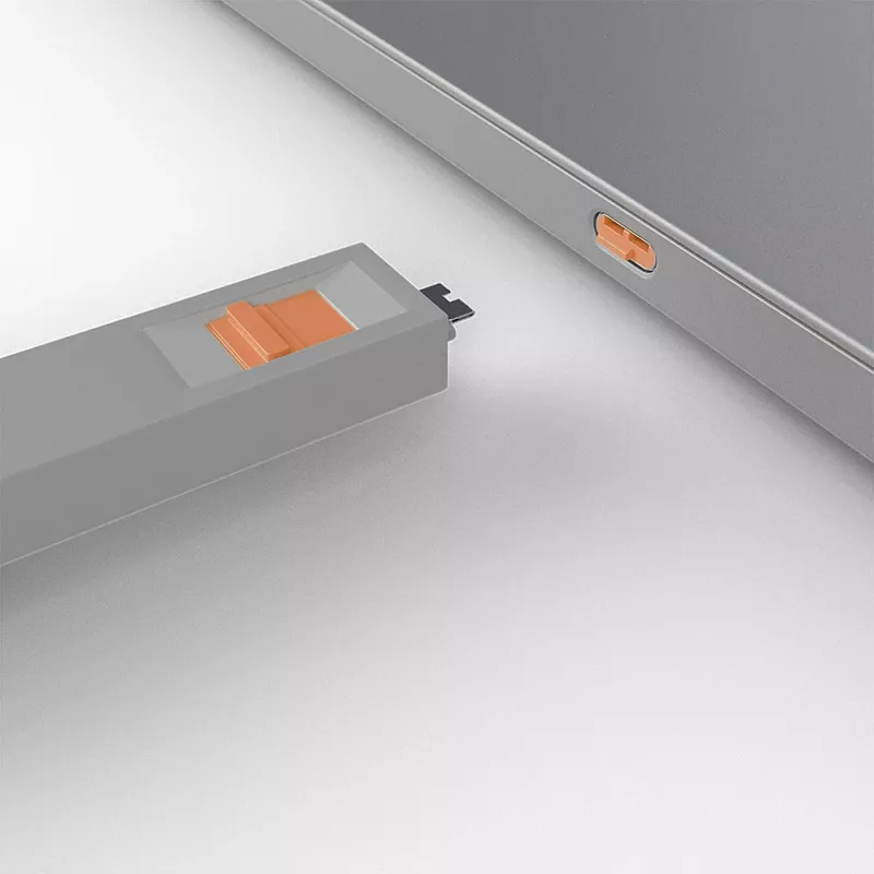 Set blocca porte USB-C Lindy, 4 pz., arancione