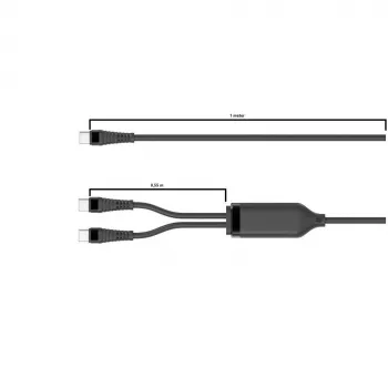 Microconnect MC-2XUSBC-100W Cavo USB USB 2.0 1 m USB C nero