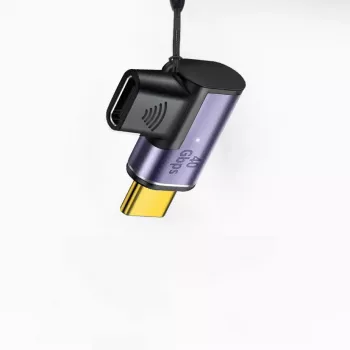 MicroConnect MC-USB4CCMF-MAGNETIC adattatore USB-C magnetico, angolare a 90°, USB4, USB-C maschio-femmina