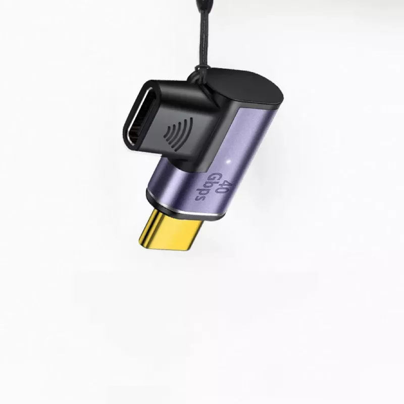 MicroConnect MC-USB4CCMF-MAGNETIC adattatore USB-C magnetico, angolare a 90°, USB4, USB-C maschio-femmina