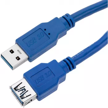 Techly Cavo di prolunga USB 3.0 A maschio / A femmina 0,5m blu ICOC U3-AA-005-EX