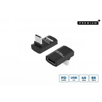 Cavo USB4 MicroConnect USB4-CCFAS90-240W – 240W Power Delivery, trasferimento dati 40 Gbit/s, USB-C su USB-C