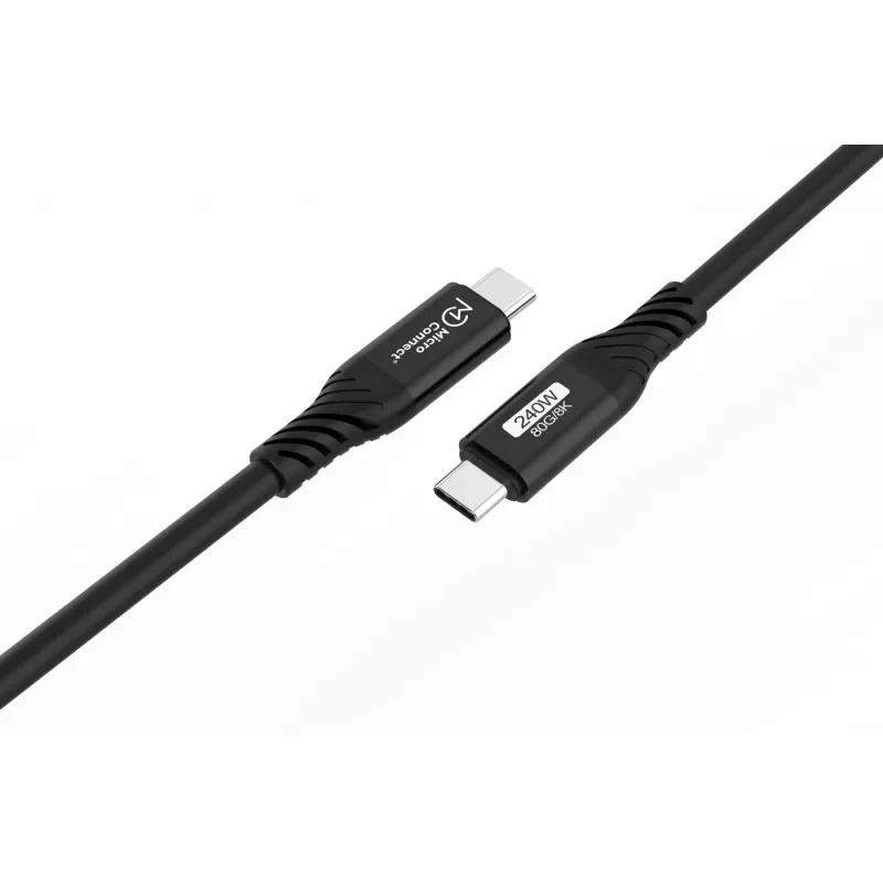 MicroConnect USB4CC05-240W-80GBPS Premium cavo USB4 Gen 4 USB-C, 0,5 m, 80 Gbps, 240 W