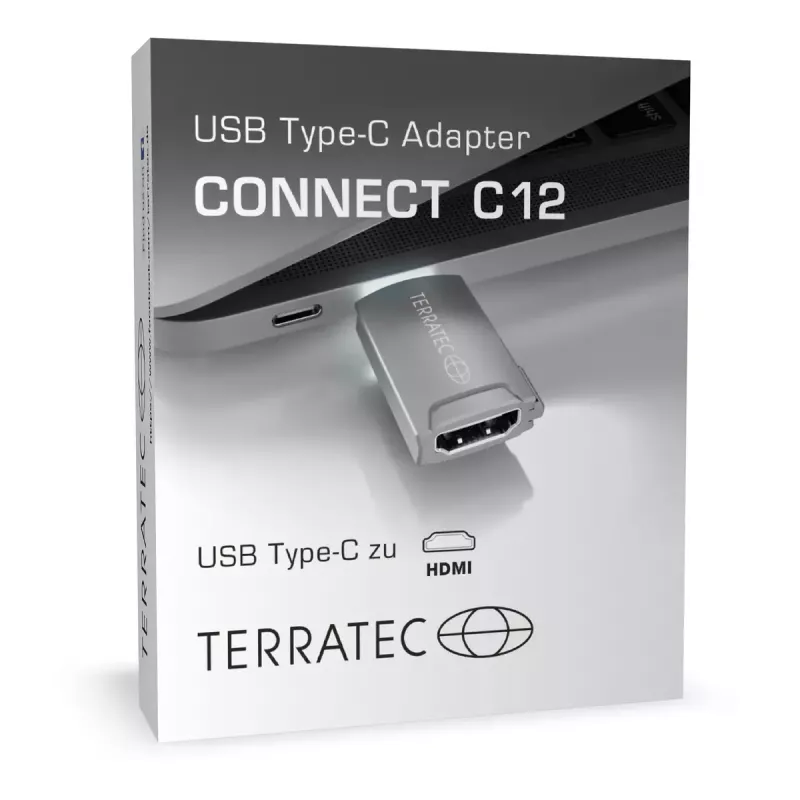 Adattatore per cavo Terratec CONNECT C12 USB Type-C HDMI grigio