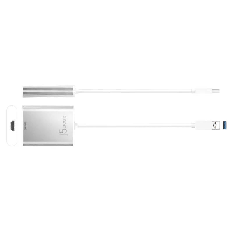 Adattatore display j5create JUA354 USB 3.0 a 4K HDMI argento