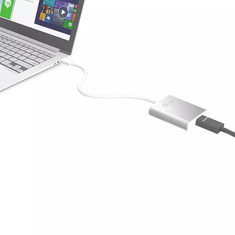 Adattatore display j5create JUA354 USB 3.0 a 4K HDMI argento