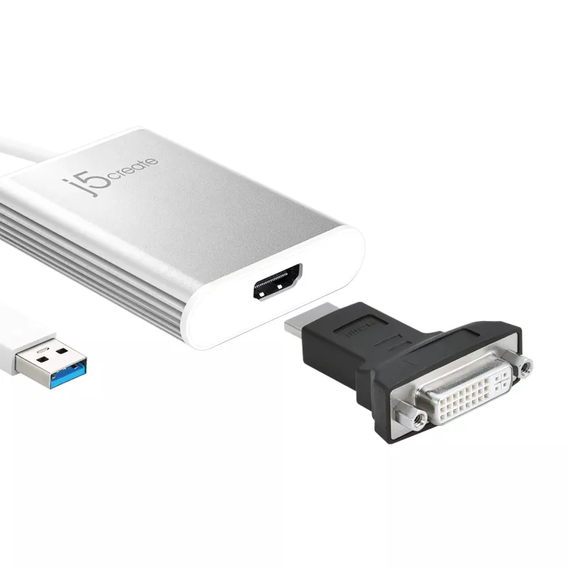 Adattatore display j5create JUA354 USB 3.0 a 4K HDMI argento