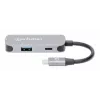 Manhattan dock/hub USB-C HDMI USB-A USB-C 100W Power Delivery 4K 60Hz