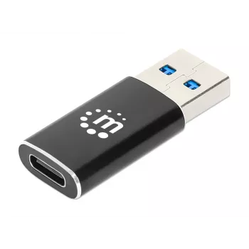 Manhattan adattatore USB-C a USB-A, connettore femmina a maschio, 10 Gbit/s (USB 3.2 Gen2 aka USB 3.1), SuperSpeed+ USB, nero, garanzia a vita