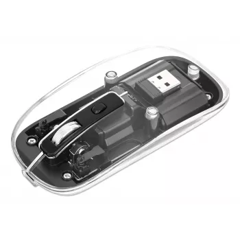 Mouse wireless Manhattan trasparente ricaricabile USB