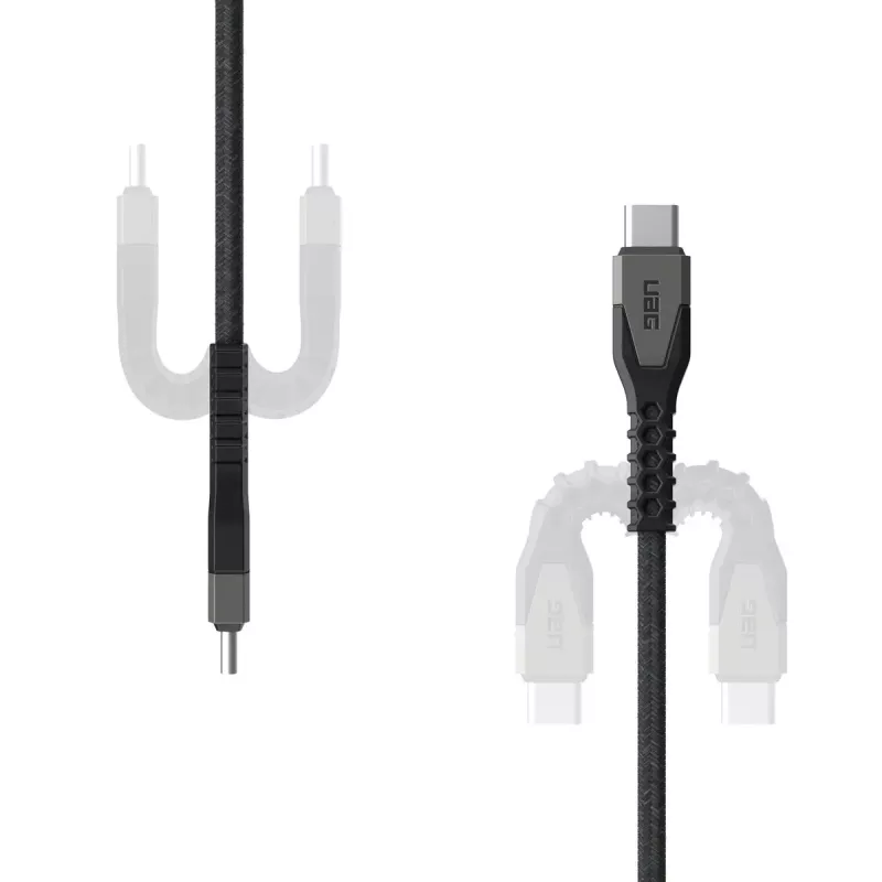 Cavo di alimentazione USB-C a USB-C EATON Urban Armor Gear Kevlar Core 1,5 m, USB 2.0, nero/grigio