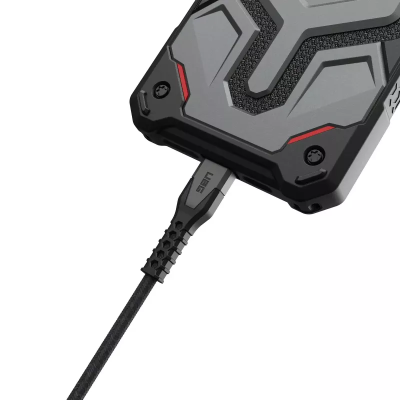 Cavo di alimentazione USB-C a USB-C EATON Urban Armor Gear Kevlar Core 1,5 m, USB 2.0, nero/grigio