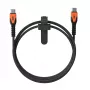 Cavo di ricarica USB-C a USB-C Eaton 1,5 m – anima in Kevlar, USB 2.0, nero/arancione
