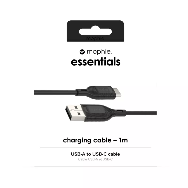 Mophie Essentials cavo di ricarica | cavo USB 1 m USB 2.0 USB A a USB C nero