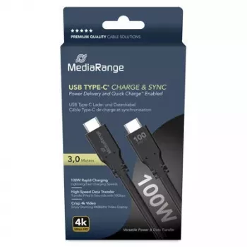 Cavo USB MediaRange MRCS218 3 m USB 3.2 Gen 1 USB C nero