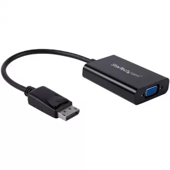 StarTech.com adattatore DisplayPort a VGA con audio, 0,184 m, 1920 x 1200 pixel, 1080p, nero, convertitore video attivo, 0 - 70 °C