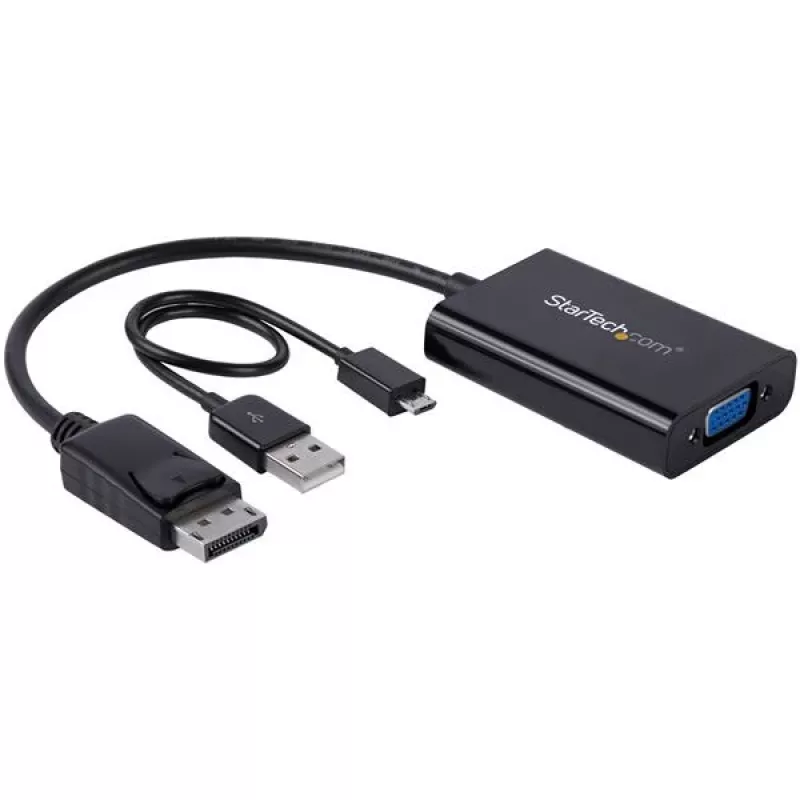 StarTech.com DP2VGAA adattatore da DisplayPort a VGA con audio, attivo, 1920x1200 (WUXGA), DisplayPort 1.2, nero