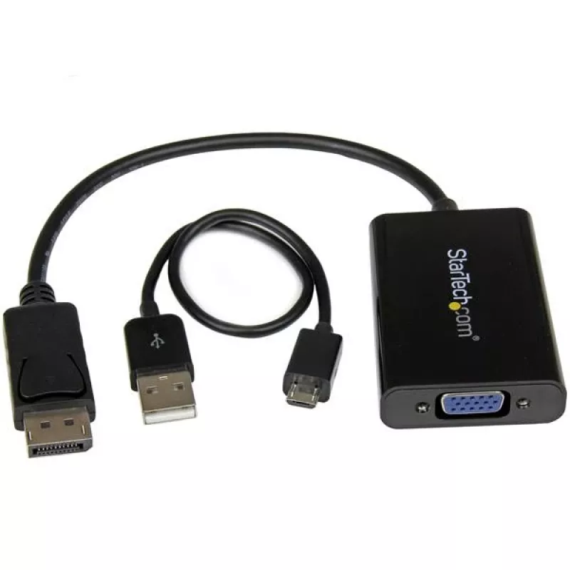 StarTech.com DP2VGAA adattatore da DisplayPort a VGA con audio, attivo, 1920x1200 (WUXGA), DisplayPort 1.2, nero