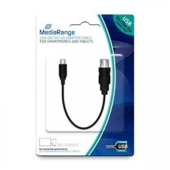 Cavo USB MediaRange MRCS168 0,2m Micro-USB B USB A nero