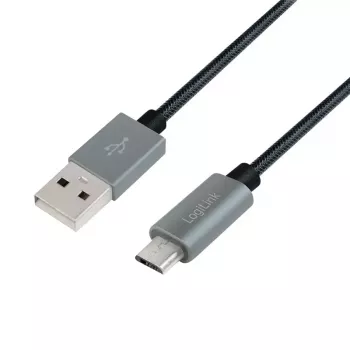 Cavo USB LogiLink CU0132 1m USB A Micro-USB A grigio