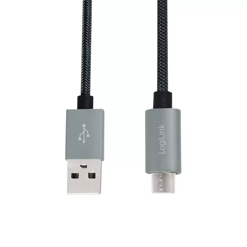 Cavo USB LogiLink CU0132 1m USB A Micro-USB A grigio