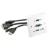 Placca Lindy Multi AV 60220 HDMI VGA USB A 3,5 mm