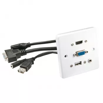Placca Lindy Multi AV 60220 HDMI VGA USB A 3,5 mm