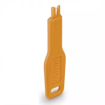Chiave di sicurezza meccanica per blocchi porte di rete Lindy RJ45 Port Lock Key arancione modello 47896