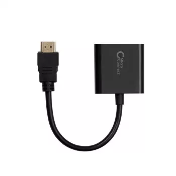 Microconnect HDMVGA1B Adattatore cavo video 0,15 m HDMI Type-A (standard) VGA (D-Sub) nero
