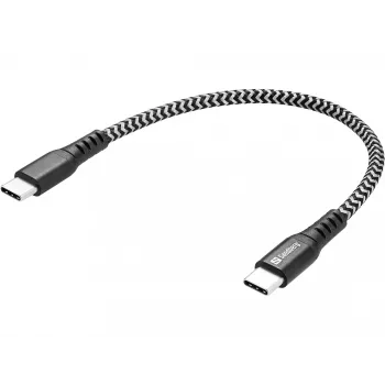Cavo USB-C Sandberg Survivor 0,2 m 100 W nero bianco