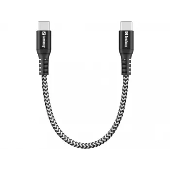 Cavo USB-C Sandberg Survivor 0,2 m 100 W nero bianco