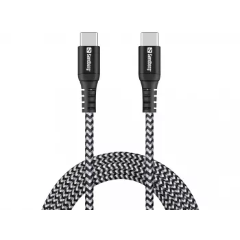 Cavo USB-C Sandberg Survivor 2M 100W nero bianco