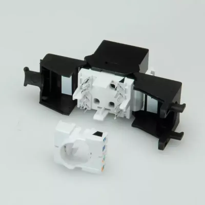 Keystone Jack ROLINE Cat. 6a RJ-45 non schermato senza attrezzi sottile nero