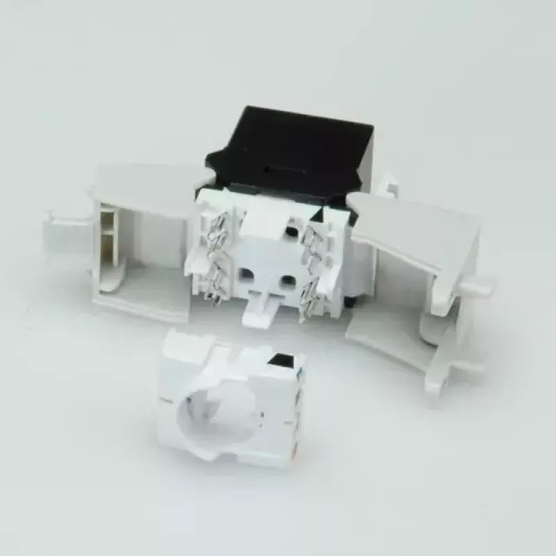 Keystone Jack ROLINE Cat.6/Classe E sottile RJ-45 non schermato nero