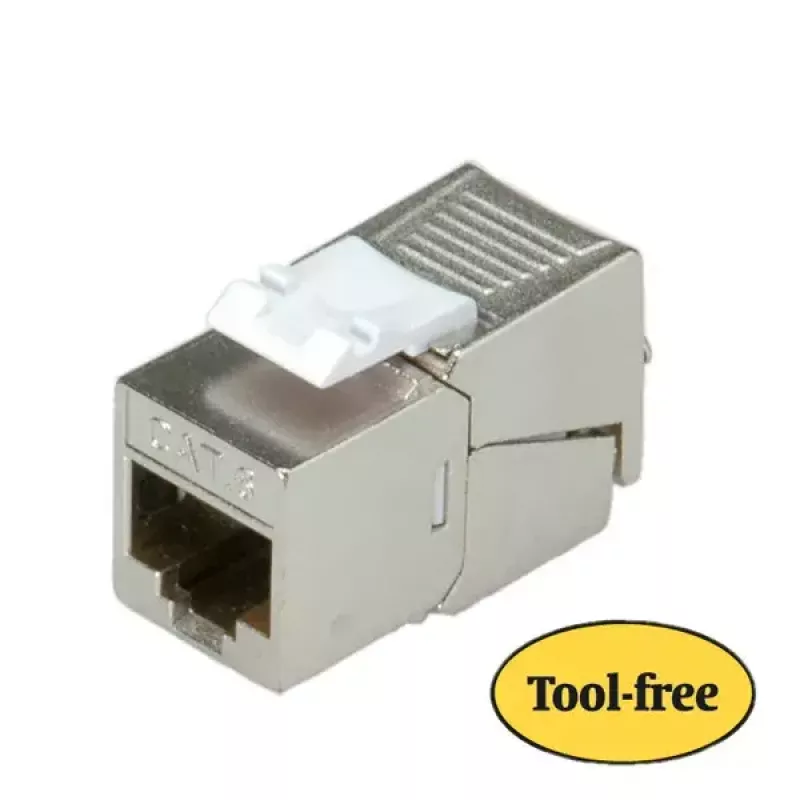 Keystone Jack ROLINE Cat.6/Class E 26.11.0377 argento