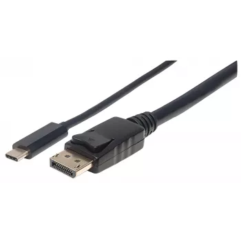 Cavo Manhattan USB-C su DisplayPort, 4K@60Hz, 1 m, connettore maschio a maschio, nero, non bidirezionale, tre anni di garanzia, equivalente a CDP2DP1MBD