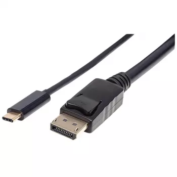 Cavo Manhattan USB-C su DisplayPort, 4K@60Hz, 2 m, connettore maschio a maschio, nero, non bidirezionale, tre anni di garanzia, equivalente a CDP2DP2MBD