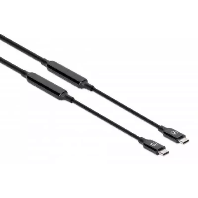 Cavo USB-C Manhattan 5m attivo connettore maschio su connettore maschio 10 Gbit/s 3A nero
