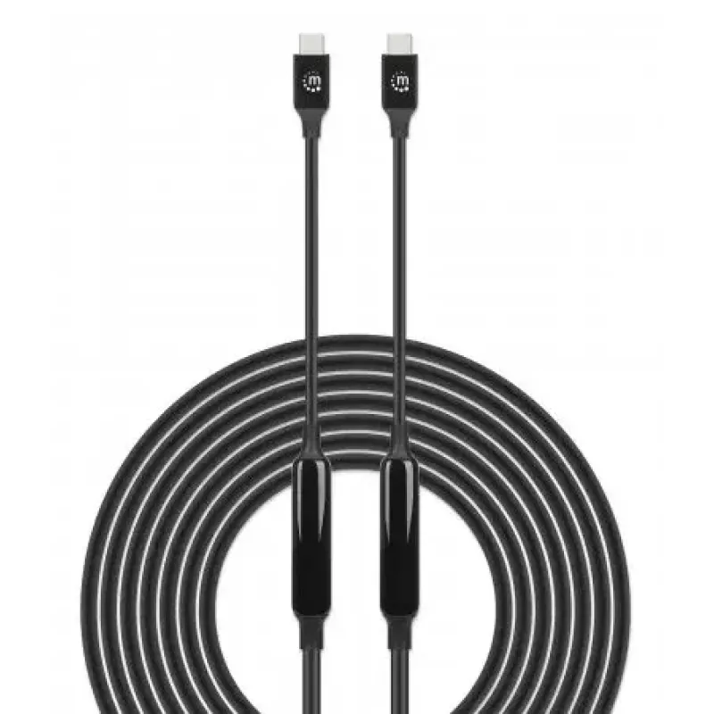 Cavo USB-C Manhattan 5m attivo connettore maschio su connettore maschio 10 Gbit/s 3A nero