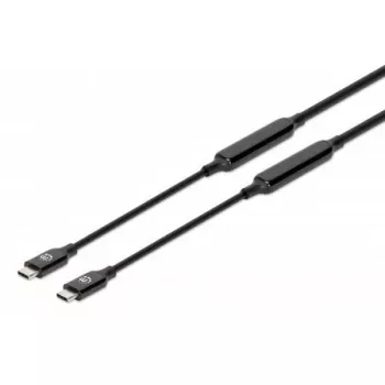 Cavo USB-C Manhattan 5m attivo connettore maschio su connettore maschio 10 Gbit/s 3A nero