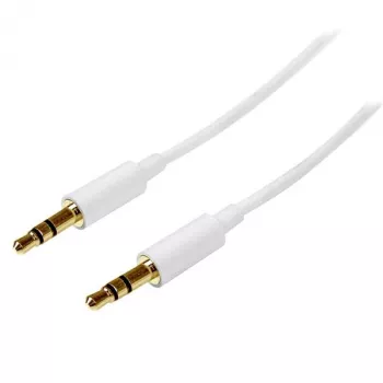 Cavo audio stereo slim 3,5 mm StarTech.com 1 m bianco – connettore maschio su maschio