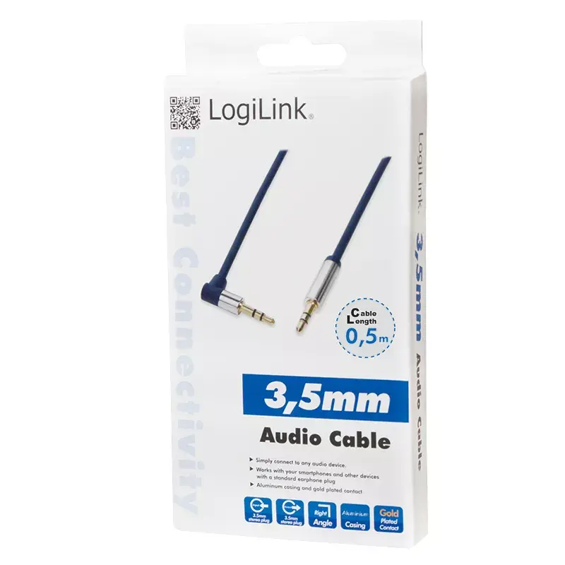 Cavo audio LogiLink 3,5 mm - 3,5 mm 0,5 m blu