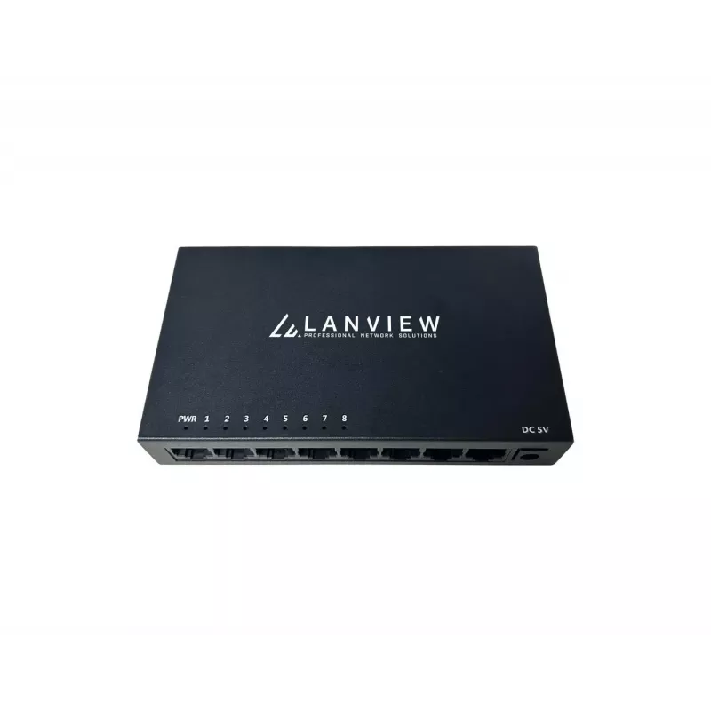Switch non gestito Lanview LVN-DESK-8PORT-1G — switch desktop Ethernet 8 porte 1 Gbps