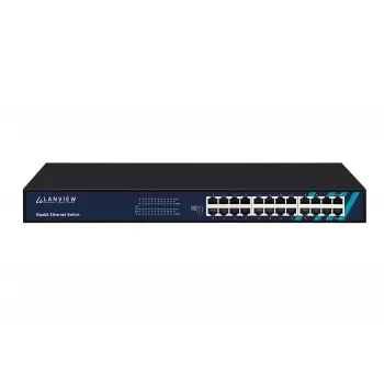 Switch non gestito Lanview LVN-1UMOUNT-24PORT-1G switch Gigabit Ethernet 24 porte, installazione 1U