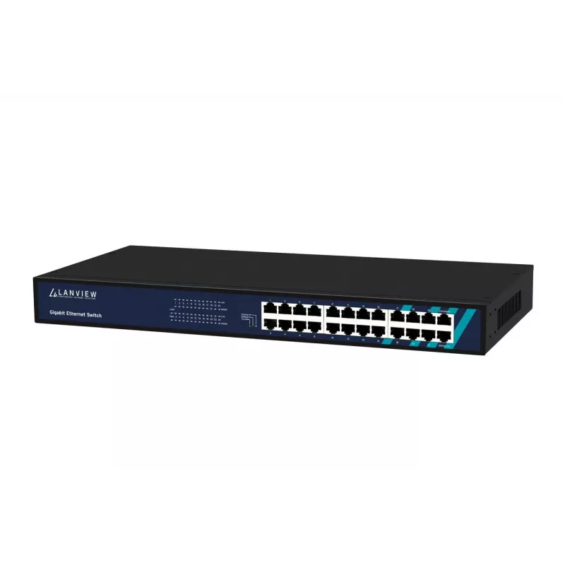 Switch non gestito Lanview LVN-1UMOUNT-24PORT-1G switch Gigabit Ethernet 24 porte, installazione 1U
