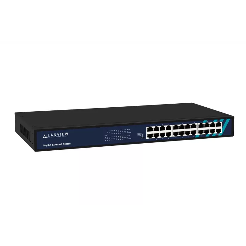 Switch non gestito Lanview LVN-1UMOUNT-24PORT-1G switch Gigabit Ethernet 24 porte, installazione 1U