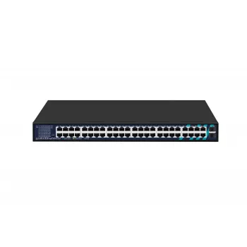 Switch non gestito Lanview LVN-1UMOUNT-48PORT-2SFP-1G — 48x porte RJ45 1G, 2x uplink SFP