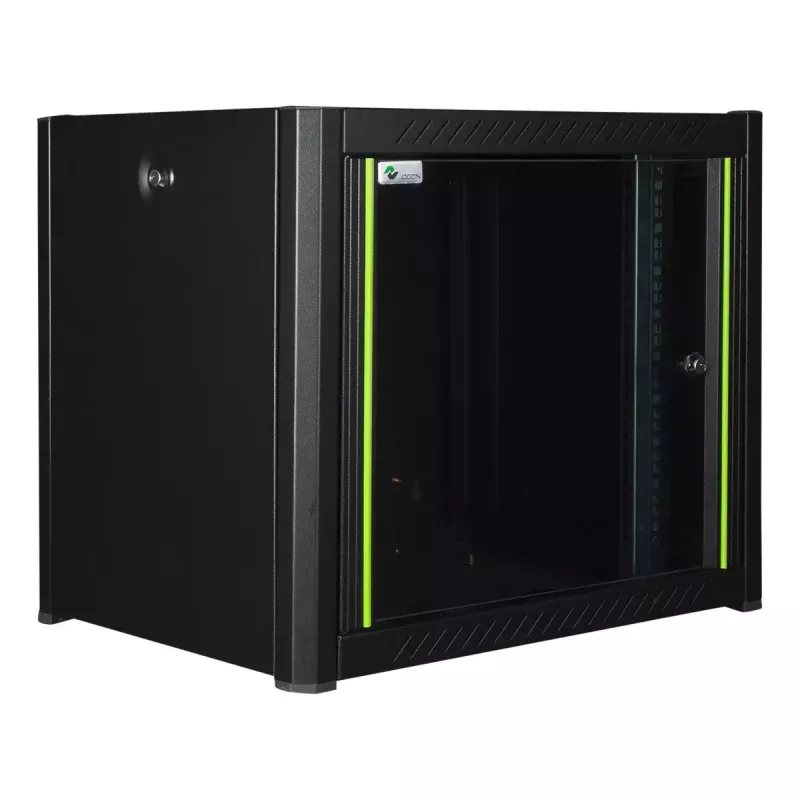 Rack a parete LOGON RWP09U56BL 9U nero con serratura a chiave