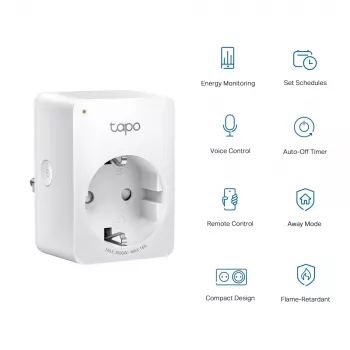 TP-Link Tapo P110 Mini presa smart Wi-Fi, monitoraggio dei consumi energetici (2 pz.)